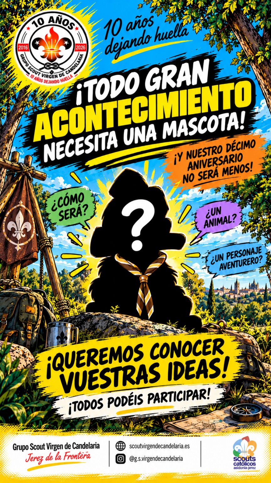 Cartel del concurso para crear la mascota del décimo aniversario